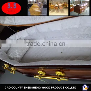 Chinese Cheap Wood Coffins / Wood Caskets for Dead Body thumbnail-5