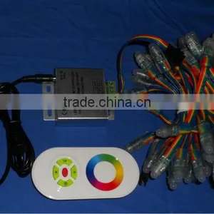 100pcs IP68 12V 12mm RGB Dump Node+rgb Touch Controller+12V/4A Power Adaptor thumbnail-1