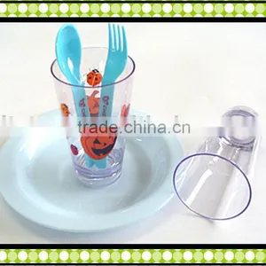Plastic Tableware With Cup , Fork , Plate , Plastic Tabelware Set thumbnail-1