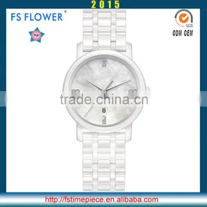 FS FLOWER - 2016 New Watch Pure White Ceramic Watch Gift For Valentine's Day thumbnail-3
