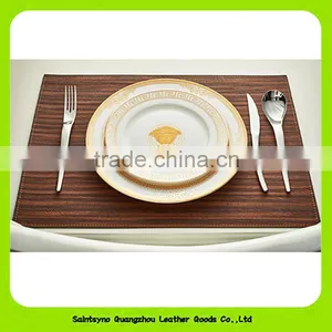 16020 Western Style Waterproof Resistant Top Quality Leather Food Dish/Coffee/Cup Mat Coaster thumbnail-1