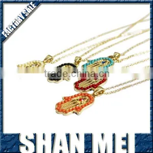 2014 New Alloy Hamsa Necklace National Style Hand of Fatima thumbnail-1