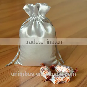 Hot Sale Custom Small Hair Extension Satin Drawstring Bag thumbnail-4