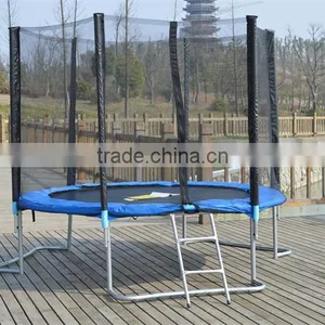 8FT L Shape Leg Round Trampoline With Ladder thumbnail-4