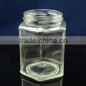 8oz Hexagonal Glass Jar for Sauce, Pasta thumbnail-1
