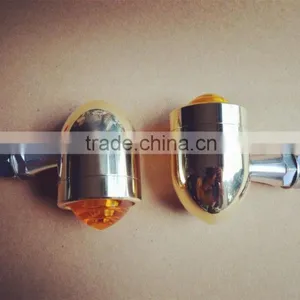 MOTORCYCLE MARKER/ TURN SIGNALS BRASS BLACK LIGHTS LED thumbnail-4