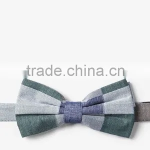 Young Hot Sale Seersucker Striped Bow Ties for Men thumbnail-5