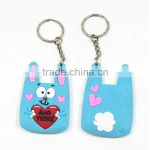 Promotional Gift Cartoon Cute Customized Shaped Keychain 3d PVC Key Ring thumbnail-1