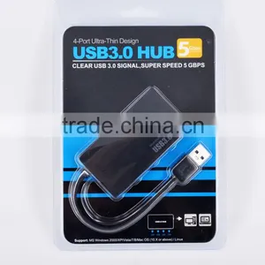 4 Port Ultra-thin USB 3.0 HUB With LED Light and Can be an External Power Source thumbnail-4