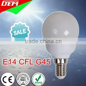 3W 5W 7W 2700K Energy Saving Mini Globe Lamp E14 CFL G45 thumbnail-1