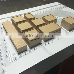 1/1000 Scale Wood Material Working Model of Stock Exchange Center thumbnail-4