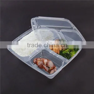 SM6-1109 FOOD INDUSTRY WHOLESALE DISPOSABLE PLASTIC BENTO BOX FAST FOOD PACKAGING BOX WITH COLOR PRINTED thumbnail-1