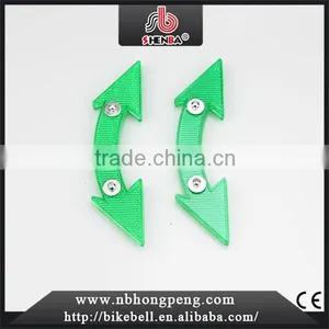 China Manufacturer Spoke Wheel Cone Lighting Mirror Bicycle Green Reflector thumbnail-1