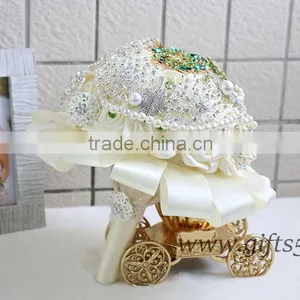 Elegant Crystal Wedding Bridal Bouquet thumbnail-5