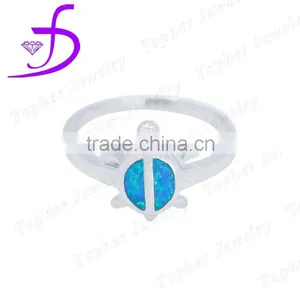 2016 Turtle Ring Silver Opal thumbnail-1