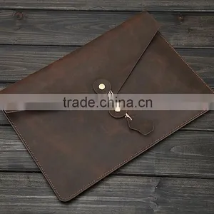 BOSHIHO Durable Real Leather Business Briefcase and Portable File Case thumbnail-1