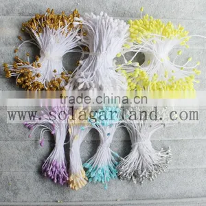 6CM Factory Wholesale Artificial Flower Pistils Flower Stamen With Glitter For Decoration Wedding Flowers thumbnail-1