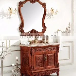 WTS208FS Vintage Brown Finished Single Sink Bathroom Vanity Cabinets thumbnail-2