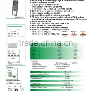 AZ9835 Automatically Record Up To 12000 Points Digital Differential Pressure Data Logger Printer thumbnail-6