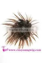 Synthetic Big Bun Hair Scrunchies, Wigs Hair Accessories, Elastic Hair Curly Bun thumbnail-1