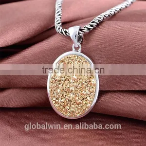 2015 Fine Fashion Women Pendant Gold And Silver Plated Crystal Interlocking Heart Pendant thumbnail-5