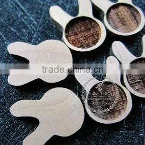 8mm Setting Size Vintage Style Natual Log Wood Bezel Rabbit Ears Round Pendant Setting DIY Findings Supplies 1411147 thumbnail-4