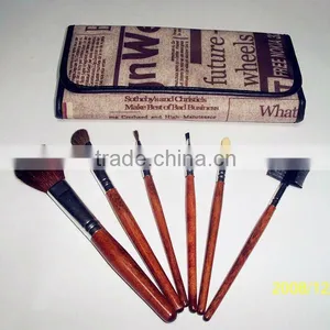 6pcs Wholesale Travel Cosmetic Brush Set With Makeup Brush Case thumbnail-1