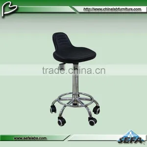 Adjustable Height Black Lab Round Swivel Stool Without Backrest thumbnail-1