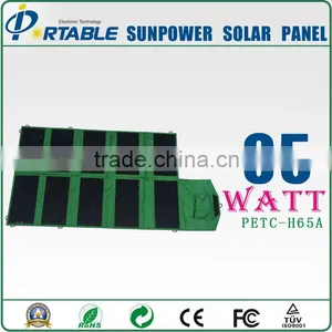 High Efficency 23% 65W Flexible Solar Panel Charger thumbnail-2