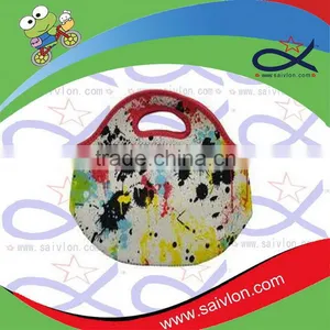 Custom Print Flower Lunch Cooler Tote Bag thumbnail-2
