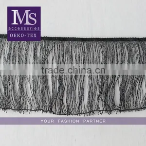 Hot Selling 19cm Width Black Polyester Fashion Trim Finges thumbnail-1