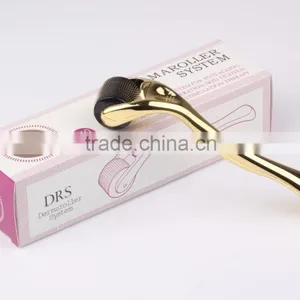 DRS Derma Roller 540 Stainless Steel Needles Facial Beauty Roller With Gold Handle thumbnail-3