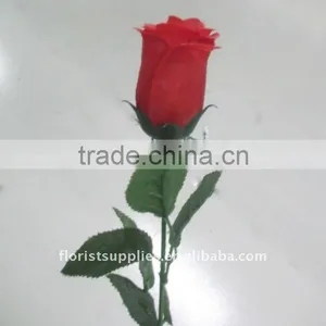 Single Rose/ Artificial Silk Flower/single Stem/new Design Artificial Flower Lifelike Single Rose thumbnail-1