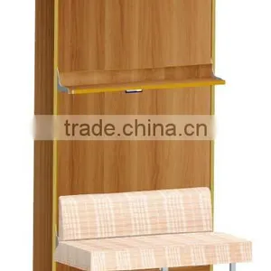 the Most Popular Folding Horizontal Wall Bed With Sofa and Bookshelf Mechanism thumbnail-2