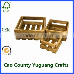 Cao County Set of 3 Wooden Crates for Vintage Shabby Chic Home Decor thumbnail-1