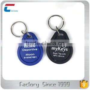 13.56MHz RFID Key Chain Fobs Printable Programmable Writable NFC Key Fob Tag thumbnail-5
