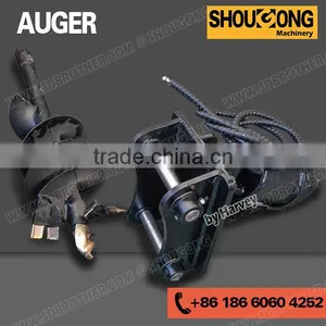 Hydraulic Auger for Excavator, Compact Excavator Attachment Auger thumbnail-1