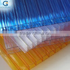 ROSH Certificate Anti-UV Twin Wall Polycarbonate Sheet/pc Sheet for Roofing Sheet for Rain Cover thumbnail-1