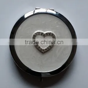 Ivory Enamel Professional Makeup Mirror With Heart Decor thumbnail-2