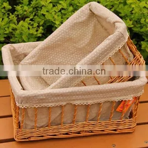 2pcs Cheap Natural Wicker Basket Liners Wholesale+willow Basket thumbnail-1