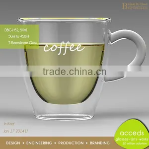 Heat Resistant Double Wall Glass With Handle thumbnail-1