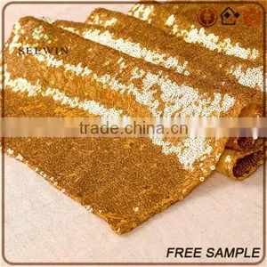 High Quality Luxrious Chevron Golden Sequin Table Runner thumbnail-1