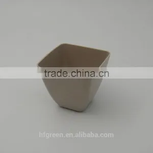 2015 Best Selling Square Bamboo Fiber Mini Flower Pot/planter/container thumbnail-3