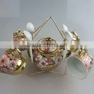 Stock Porcelain Coffee Set With Decal thumbnail-1