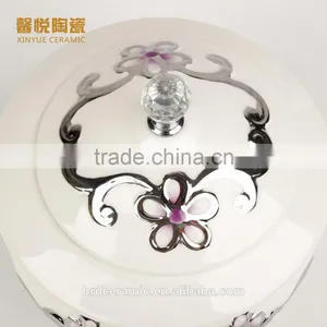 Hot Sale High Quality Golden Ashtrey, Bulk Ceramic Ashtray With Lid thumbnail-3
