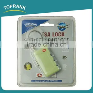 Toprank High Safe Professional Plastic Coated Padlock Luggage 3 Digital Combination TSA Code Lock Padlock thumbnail-1