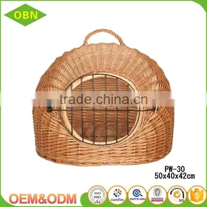 Custom Eco-friendly Material Pure Handmade Comfortable Rattan Indoor Wicker Cat House or Pet Basket thumbnail-6