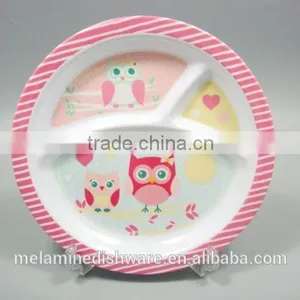 3 Sectional Melamine Kids Children Dinner Plate/melamine Divided Kids Plate thumbnail-1