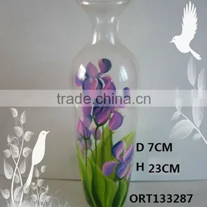 Stationary Hand -made Printed Glass Vase thumbnail-1