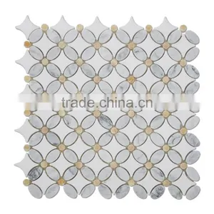 MM-CV276 Cheap Price Chinese Natural Stone Little Flower Marble Mosaics Tile thumbnail-2